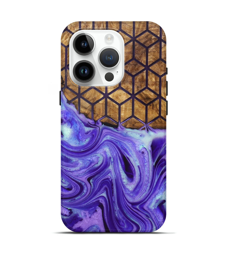 iPhone 15 Pro Wood+Resin Live Edge Phone Case - Ezra (Pattern, 719853)