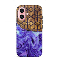 iPhone 16 Wood+Resin Live Edge Phone Case - Ezra (Pattern, 719853)