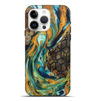 iPhone 15 Pro Max Wood+Resin Live Edge Phone Case - Beatrice (Pattern, 719854)