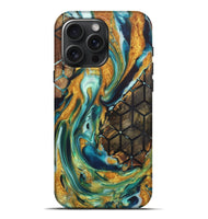 iPhone 16 Pro Max Wood+Resin Live Edge Phone Case - Beatrice (Pattern, 719854)