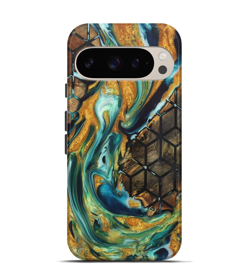 Pixel 9 Wood+Resin Live Edge Phone Case - Beatrice (Pattern, 719854)