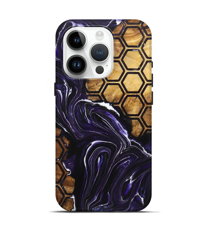 iPhone 15 Pro Wood+Resin Live Edge Phone Case - Kelsie (Pattern, 719856)