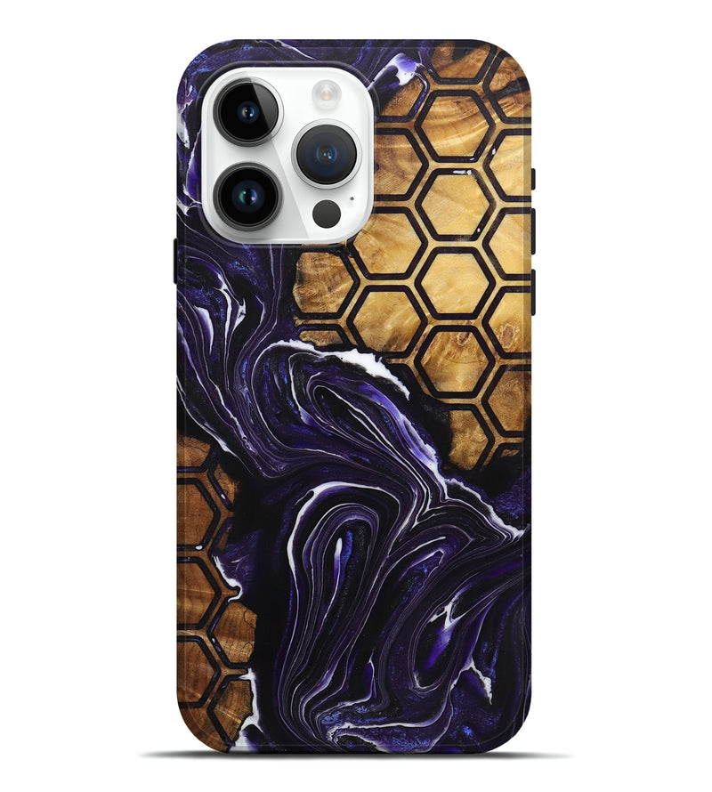 iPhone 15 Pro Max Wood+Resin Live Edge Phone Case - Kelsie (Pattern, 719856)