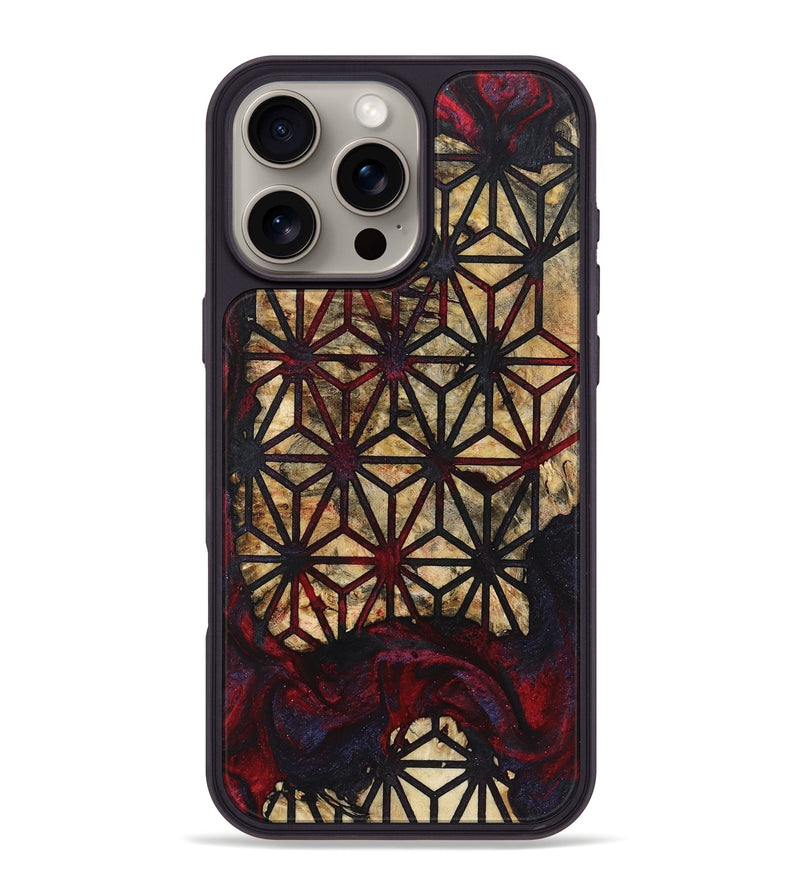 iPhone 16 Pro Max Wood+Resin Phone Case - Maude (Pattern, 719923)