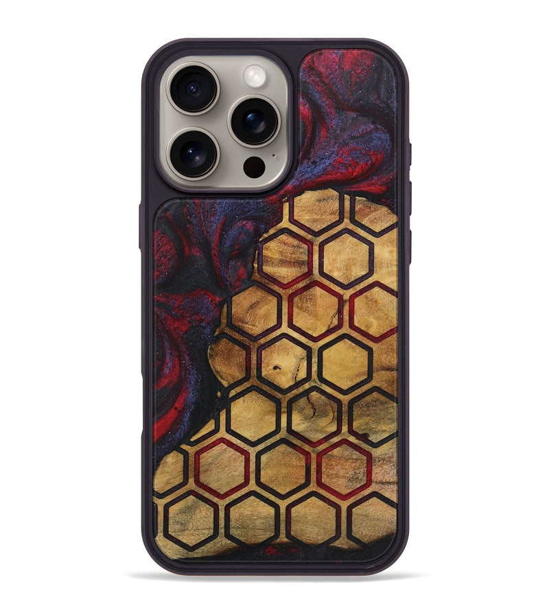 iPhone 16 Pro Max Wood+Resin Phone Case - Kenny (Pattern, 719930)