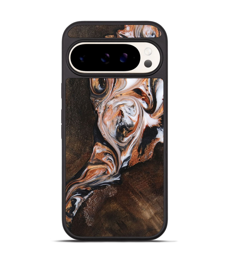 Pixel 9 Pro Wood+Resin Phone Case - Zachary (Black & White, 719971)