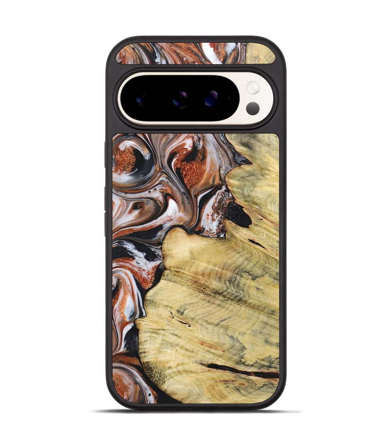 Pixel 9 Pro Wood+Resin Phone Case - Zachariah (Black & White, 719977)