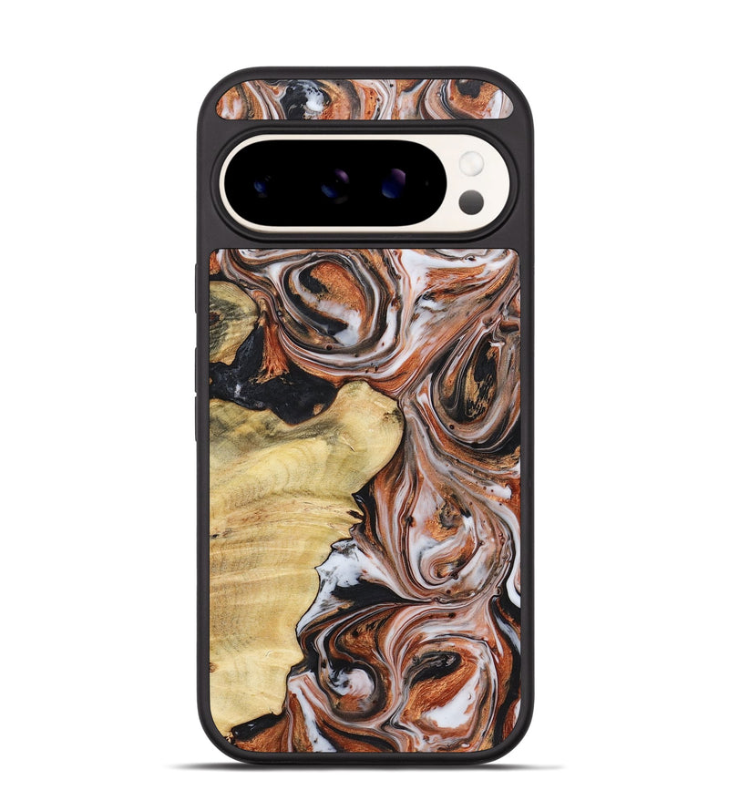 Pixel 9 Pro Wood+Resin Phone Case - Carl (Black & White, 719978)