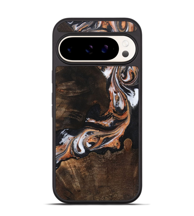 Pixel 9 Pro Wood+Resin Phone Case - Della (Black & White, 719982)