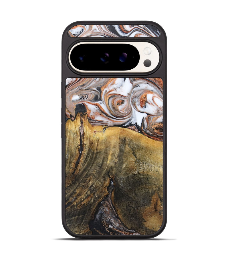 Pixel 9 Pro Wood+Resin Phone Case - Sheena (Black & White, 719985)