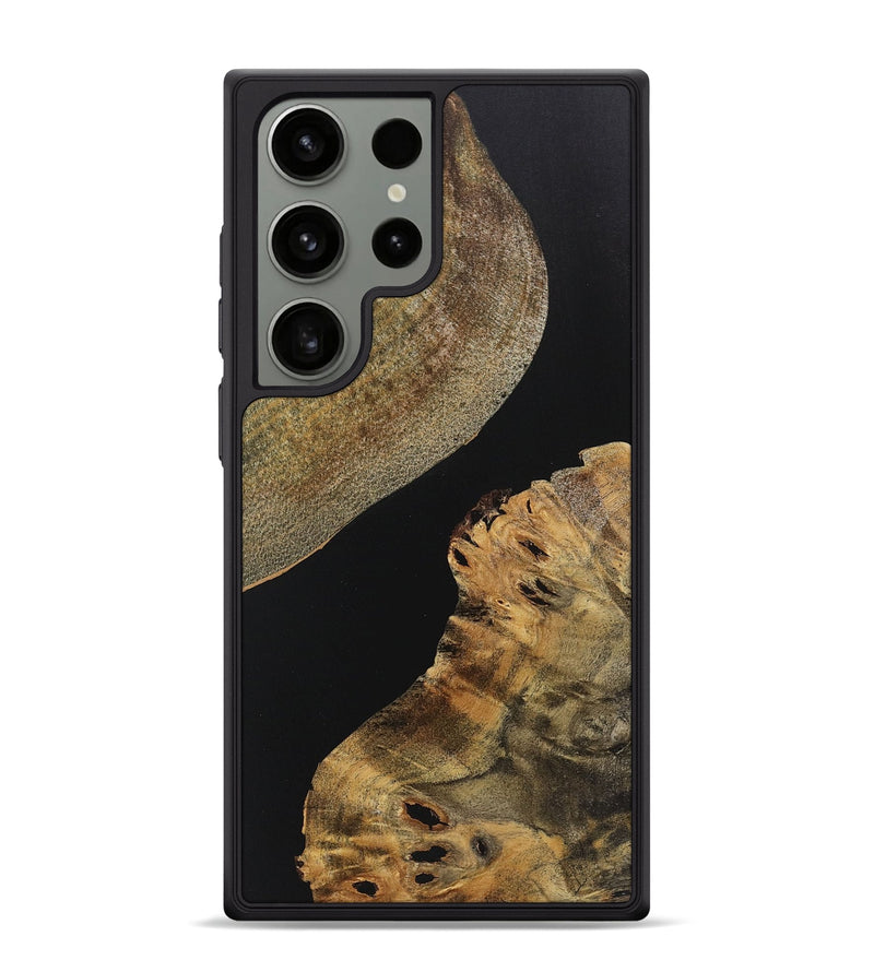 Galaxy S24 Ultra Wood+Resin Phone Case - Callie (Pure Black, 719988)