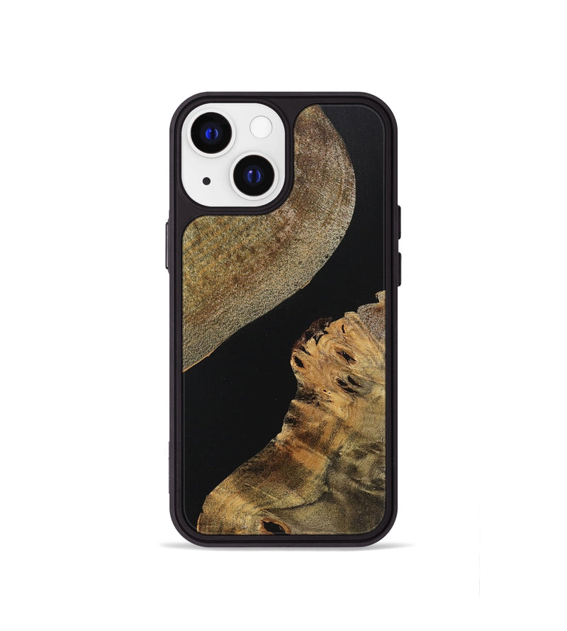 iPhone 13 mini Wood+Resin Phone Case - Callie (Pure Black, 719988)