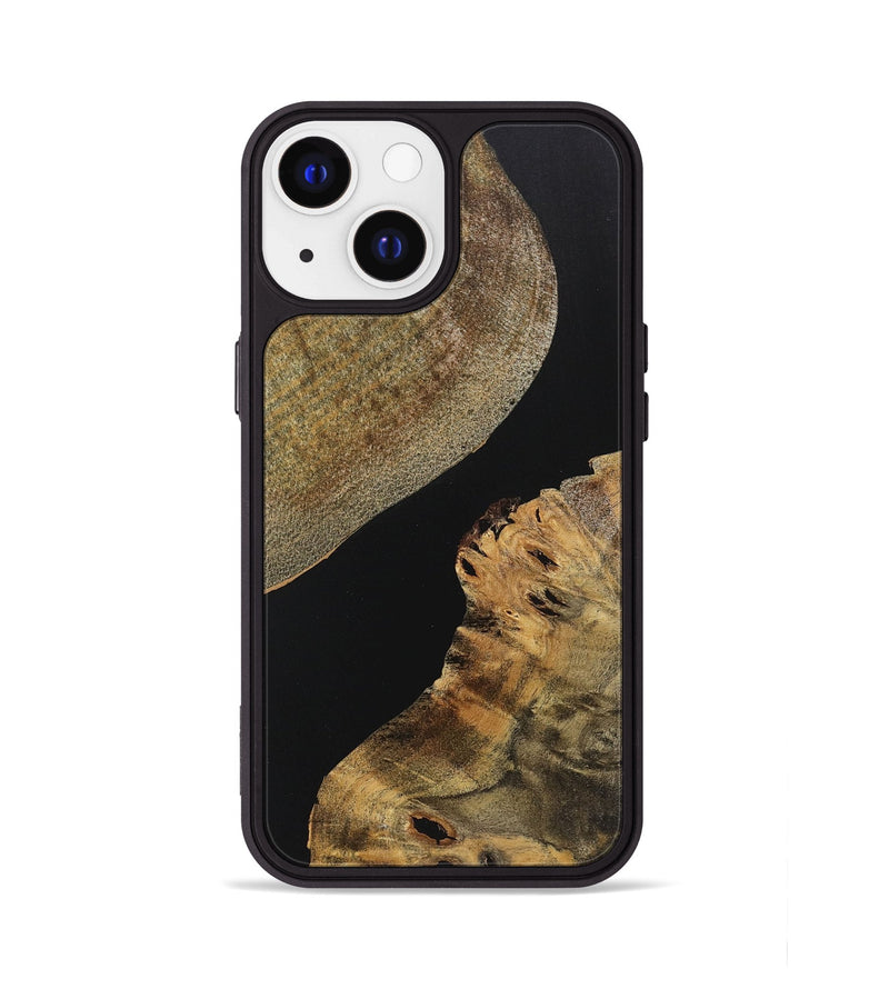 iPhone 13 Wood+Resin Phone Case - Callie (Pure Black, 719988)