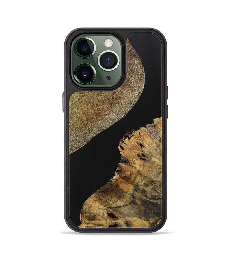 iPhone 13 Pro Wood+Resin Phone Case - Callie (Pure Black, 719988)