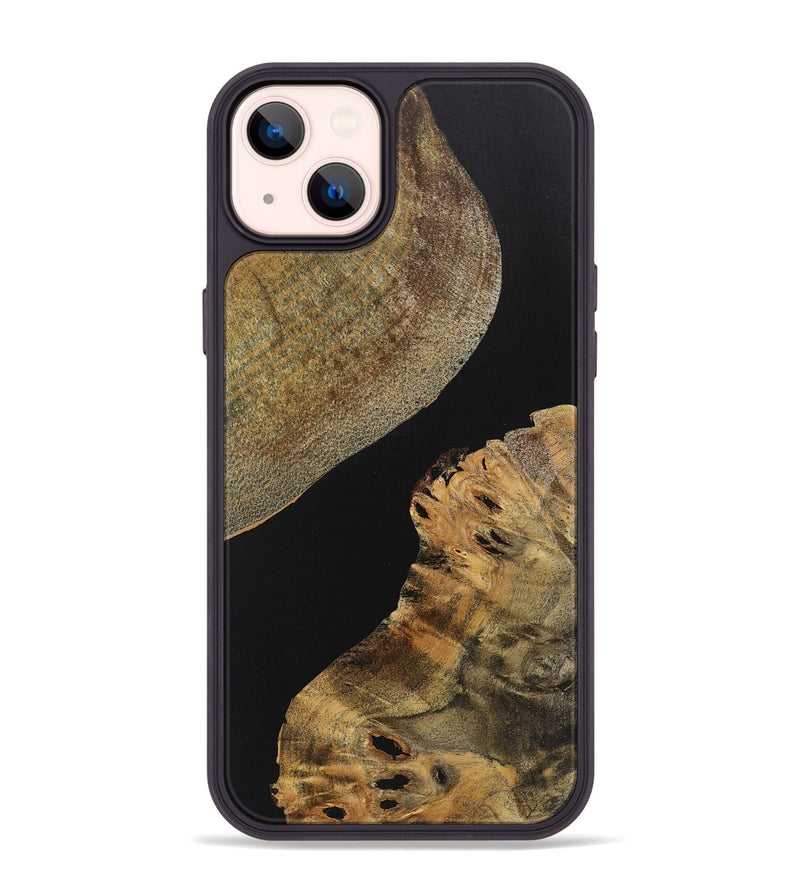 iPhone 14 Plus Wood+Resin Phone Case - Callie (Pure Black, 719988)