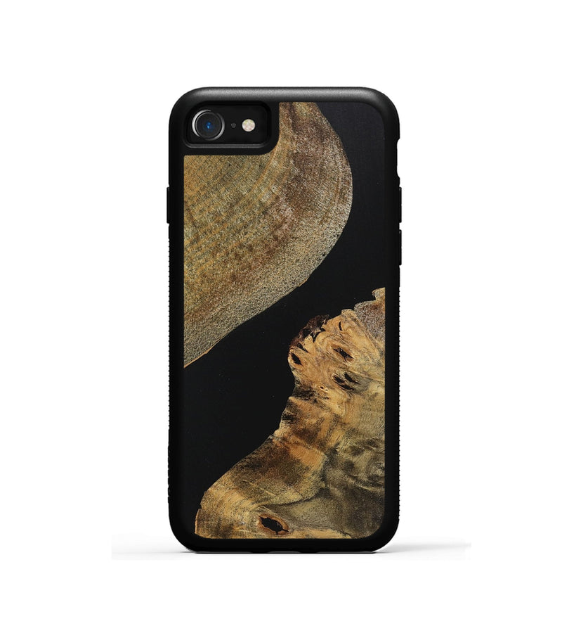 iPhone SE Wood+Resin Phone Case - Callie (Pure Black, 719988)