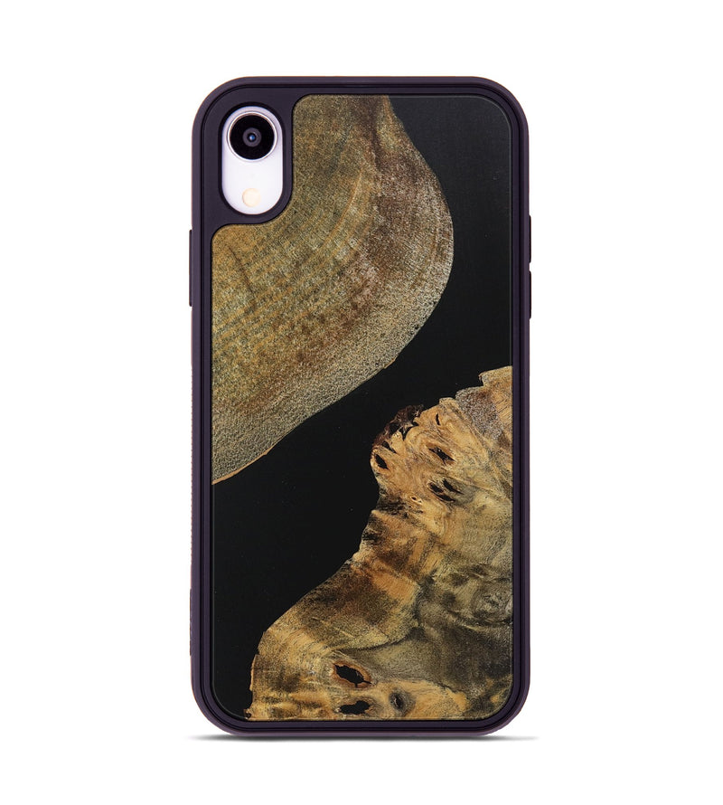 iPhone Xr Wood+Resin Phone Case - Callie (Pure Black, 719988)