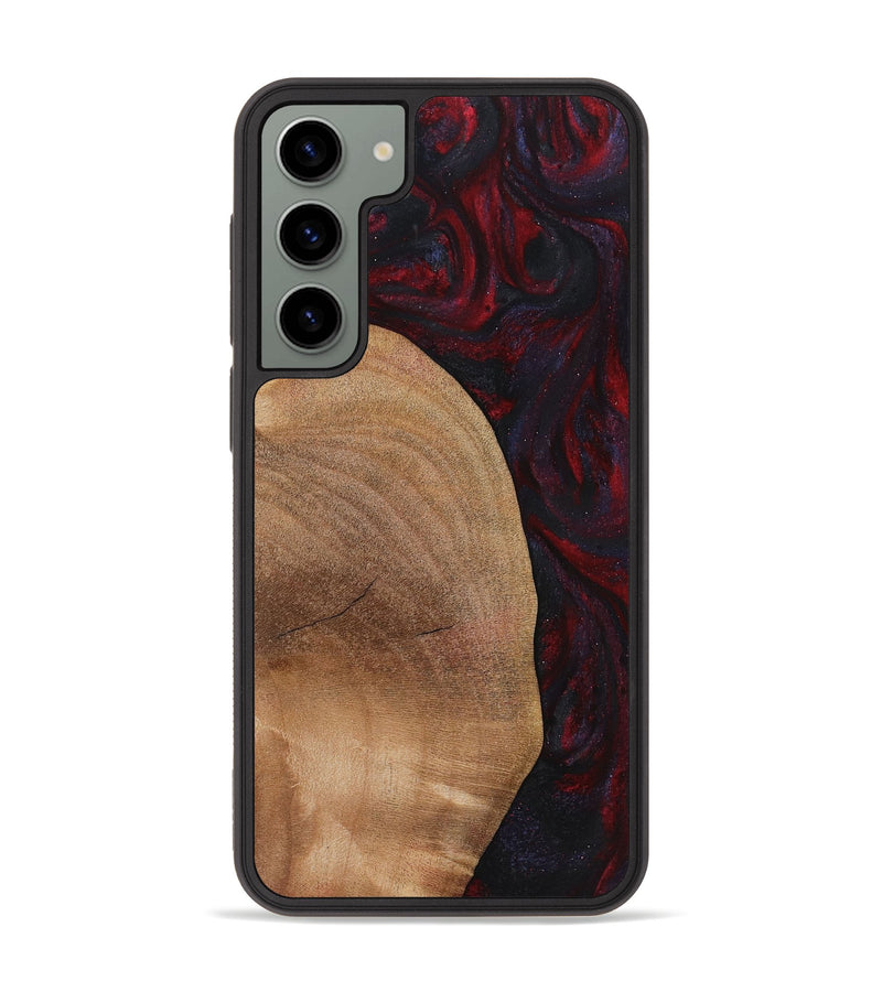 Galaxy S23 Plus Wood+Resin Phone Case - Ronald (Red, 720011)