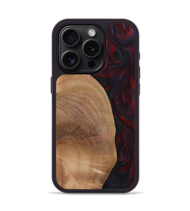 iPhone 15 Pro Wood+Resin Phone Case - Ronald (Red, 720011)