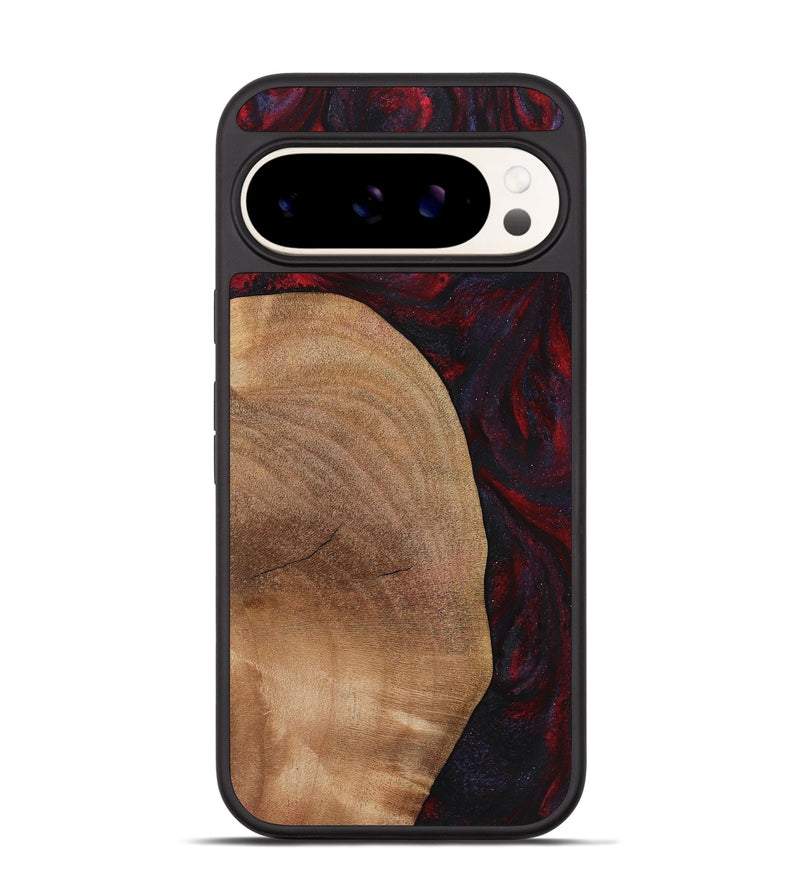 Pixel 9 Wood+Resin Phone Case - Ronald (Red, 720011)