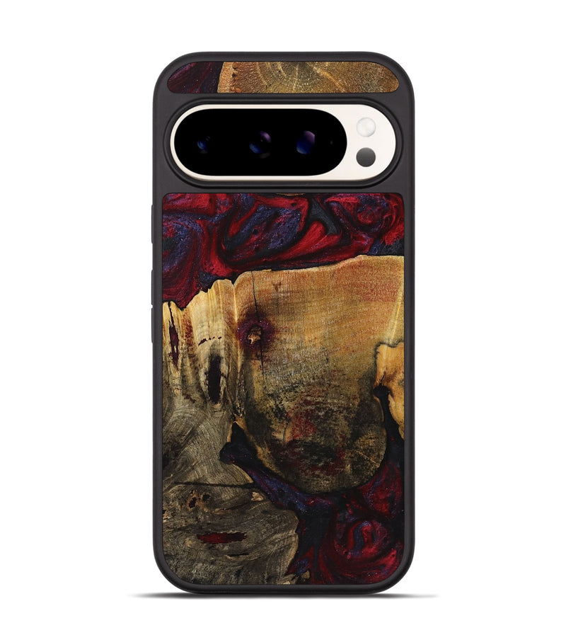 Pixel 9 Wood+Resin Phone Case - Janiya (Red, 720012)