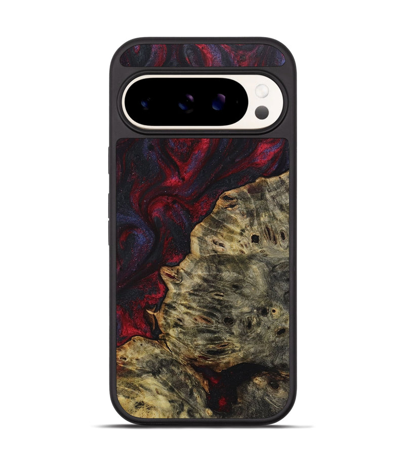 Pixel 9 Wood+Resin Phone Case - Karissa (Red, 720014)