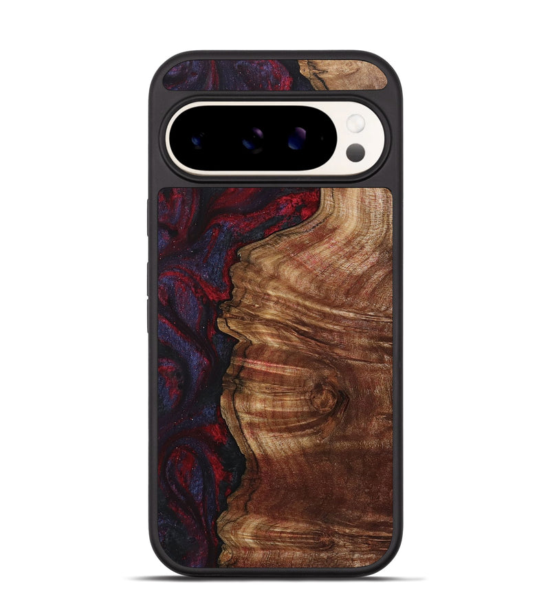 Pixel 9 Wood+Resin Phone Case - Nadia (Red, 720015)