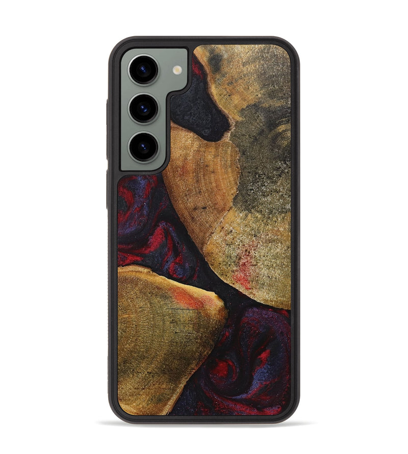 Galaxy S23 Plus Wood+Resin Phone Case - Calvin (Red, 720020)