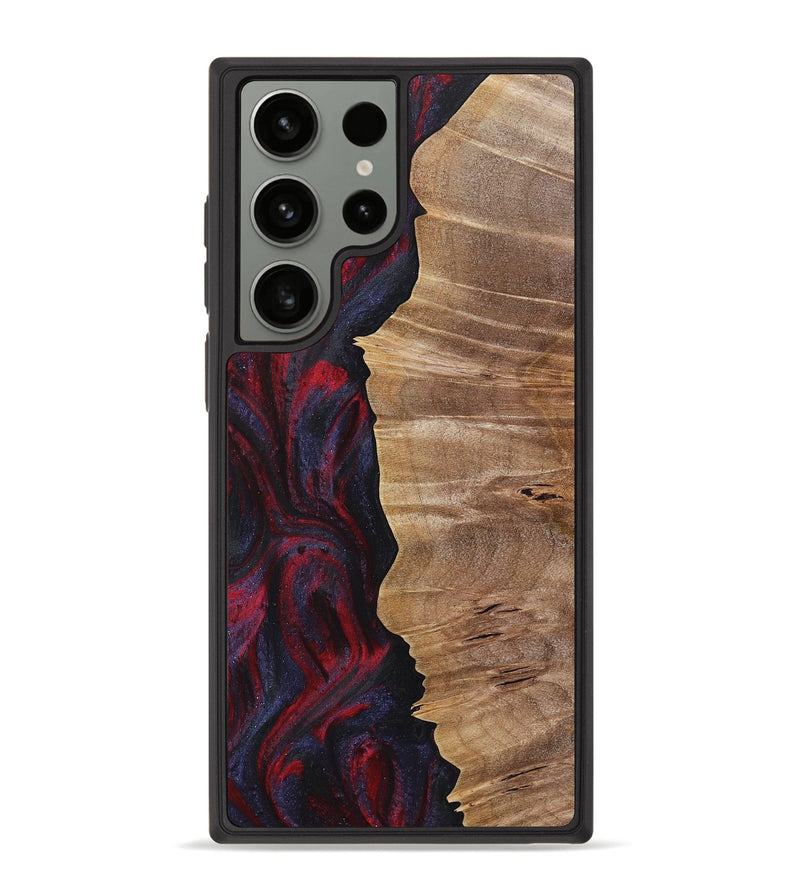 Galaxy S23 Ultra Wood+Resin Phone Case - Ronnie (Red, 720021)