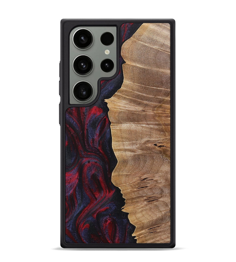 Galaxy S24 Ultra Wood+Resin Phone Case - Ronnie (Red, 720021)