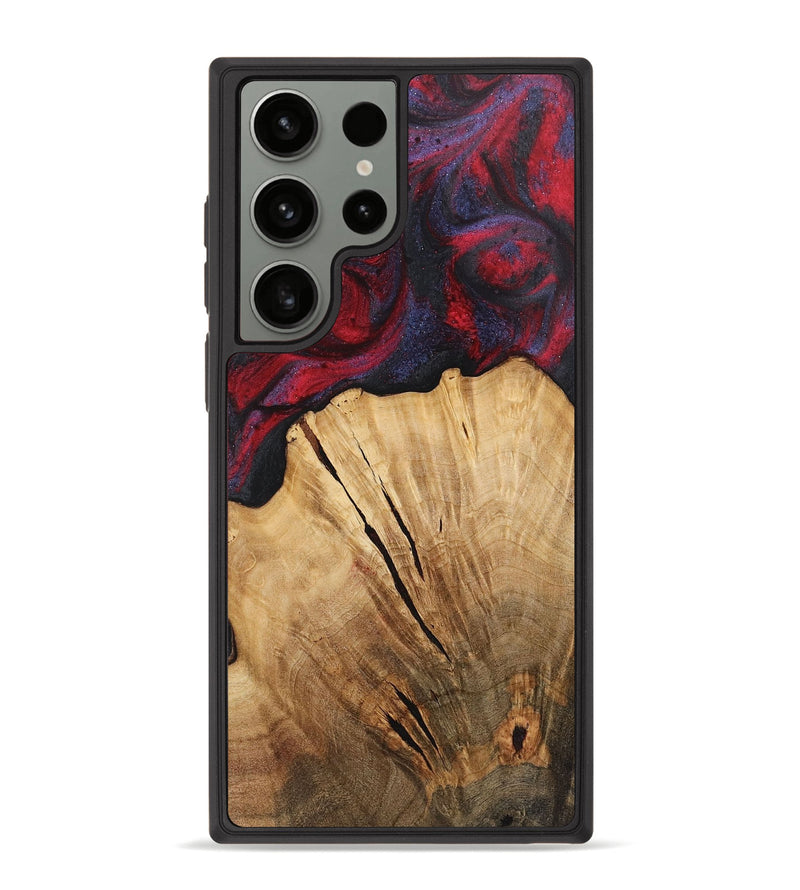 Galaxy S23 Ultra Wood+Resin Phone Case - Wade (Red, 720023)