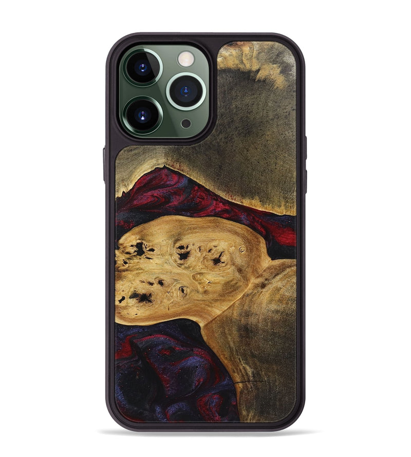 iPhone 13 Pro Max Wood+Resin Phone Case - Jaime (Red, 720024)