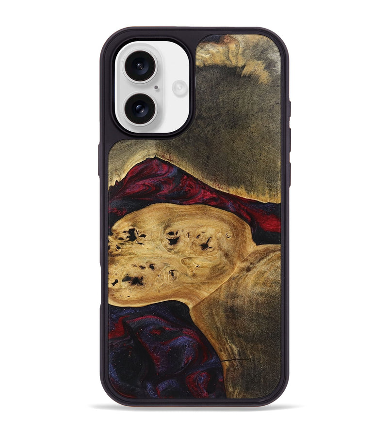 iPhone 16 Plus Wood+Resin Phone Case - Jaime (Red, 720024)