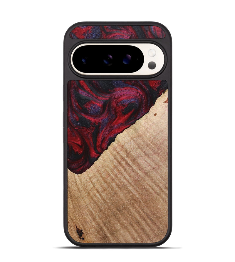 Pixel 9 Pro Wood+Resin Phone Case - Damon (Red, 720026)