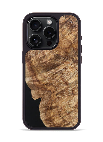 iPhone 15 Pro Wood+Resin Phone Case - Sherlyn (Wood Burl, 720030)