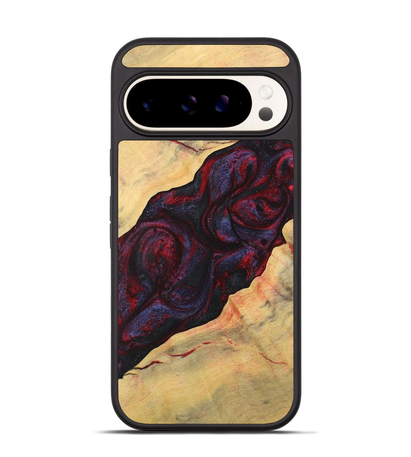 Pixel 9 Pro Wood+Resin Phone Case - Luna (Red, 720033)