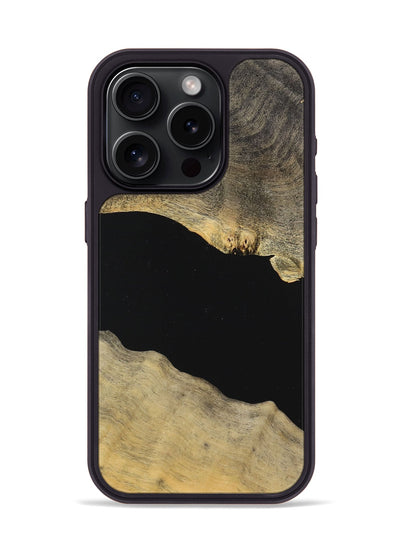 iPhone 15 Pro Wood+Resin Phone Case - Jarrett (Pure Black, 720040)