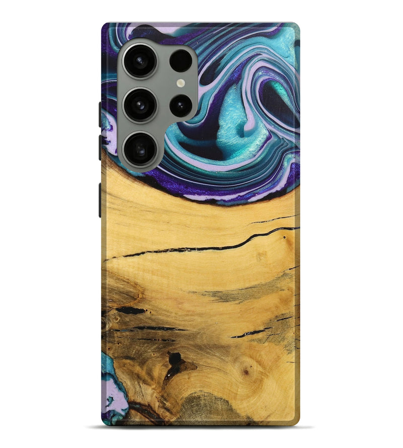 Galaxy S24 Ultra Wood+Resin Live Edge Phone Case - Dayanara (Blue, 720051)