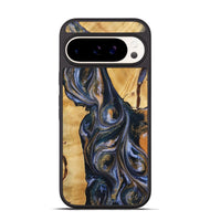 Pixel 9 Pro Wood+Resin Phone Case - Cash (Teal & Gold, 720124)