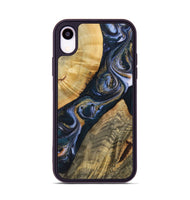 iPhone Xr Wood+Resin Phone Case - Easton (Teal & Gold, 720125)