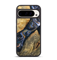 Pixel 9 Pro Wood+Resin Phone Case - Easton (Teal & Gold, 720125)