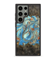 Galaxy S23 Ultra Wood+Resin Phone Case - Emilia (Teal & Gold, 720126)