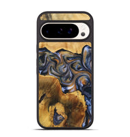 Pixel 9 Pro Wood+Resin Phone Case - Selena (Teal & Gold, 720135)