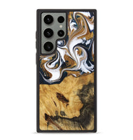 Galaxy S23 Ultra Wood+Resin Phone Case - Marisol (Teal & Gold, 720145)