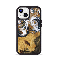 iPhone 13 Wood+Resin Phone Case - Marisol (Teal & Gold, 720145)