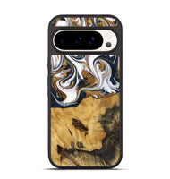 Pixel 9 Pro Wood+Resin Phone Case - Marisol (Teal & Gold, 720145)