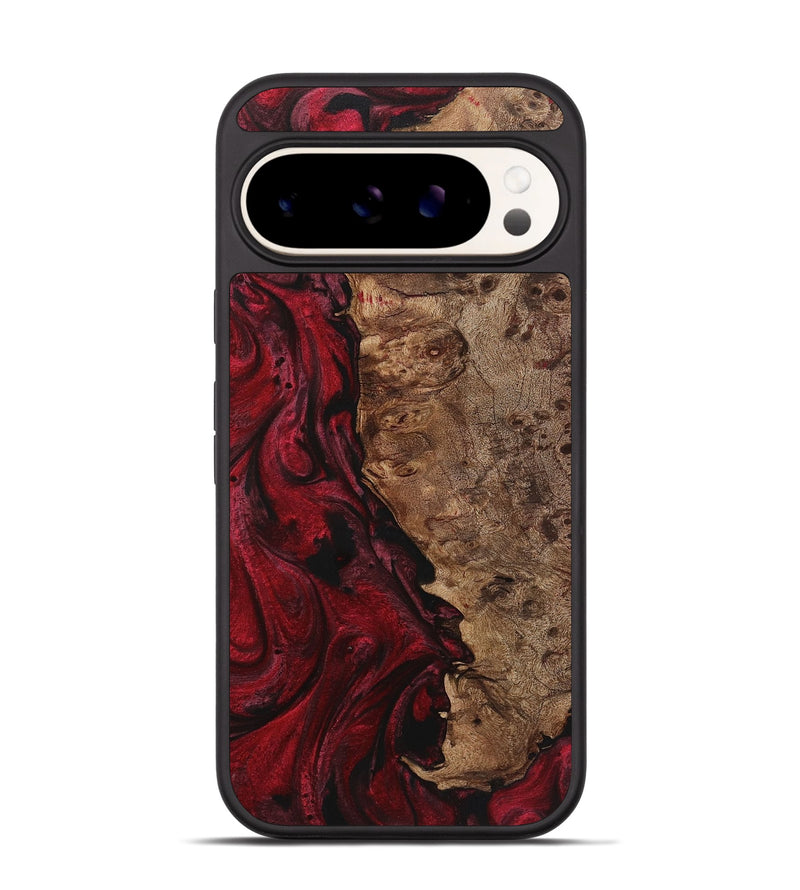 Pixel 9 Pro Wood+Resin Phone Case - Traci (Red, 720158)