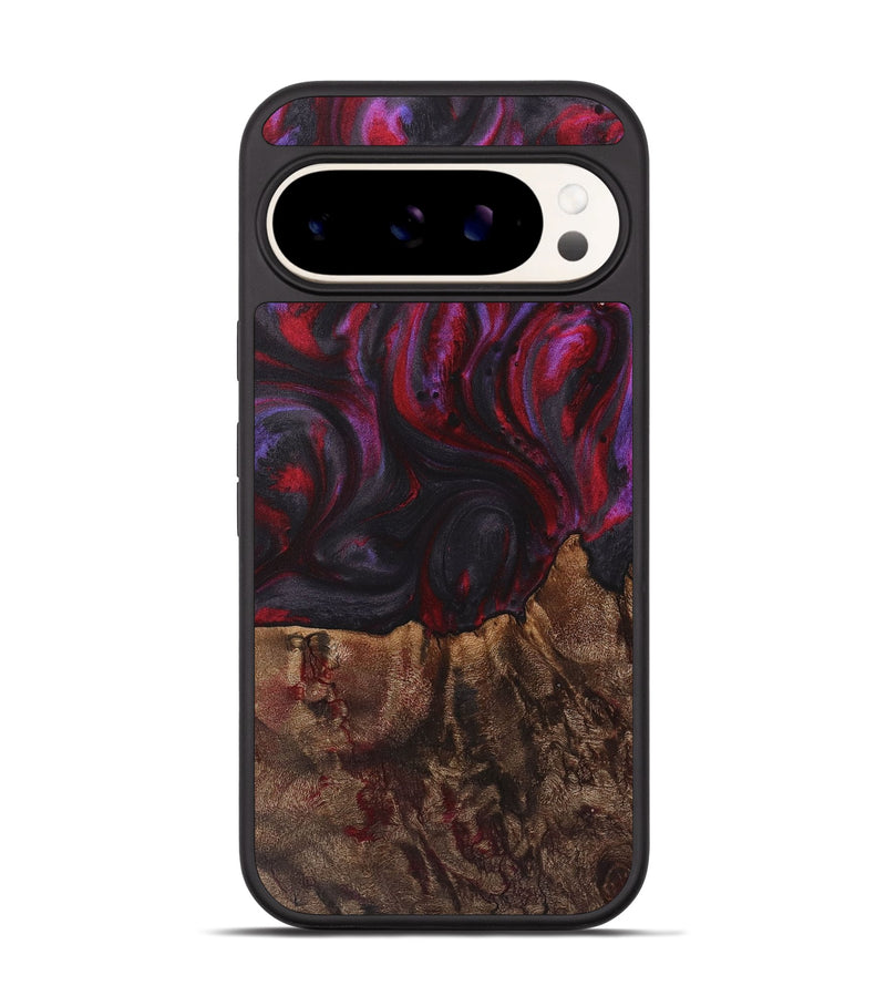 Pixel 9 Pro Wood+Resin Phone Case - Leticia (Red, 720163)