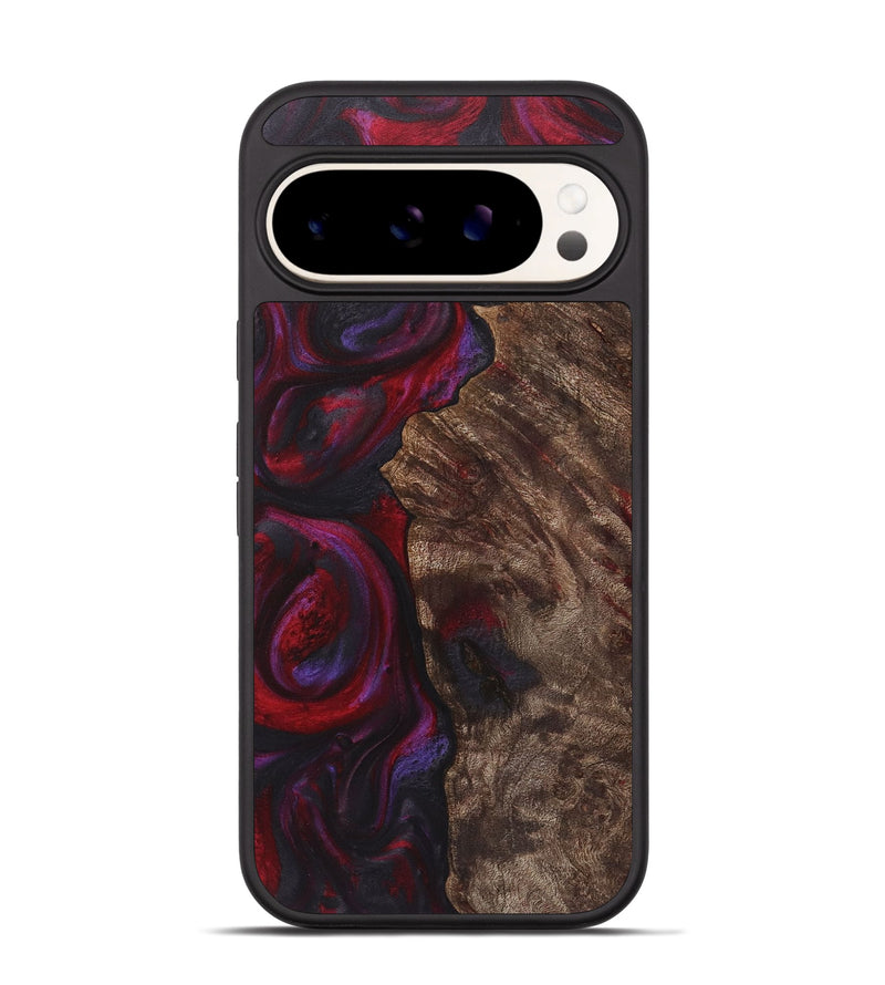 Pixel 9 Wood+Resin Phone Case - Andrew (Red, 720164)