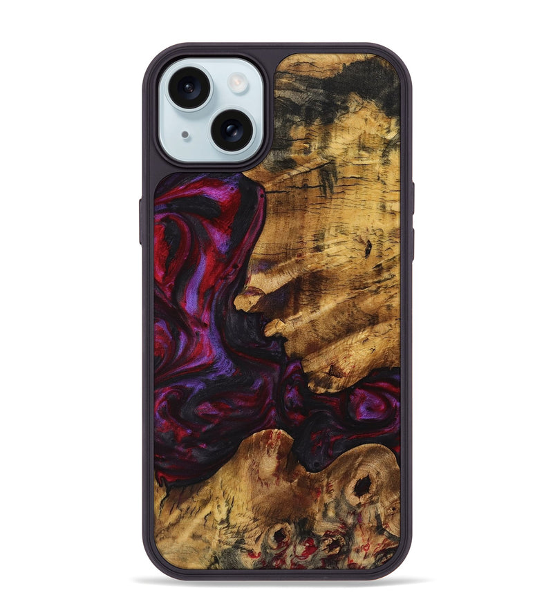 iPhone 15 Plus Wood+Resin Phone Case - Dorothy (Red, 720165)